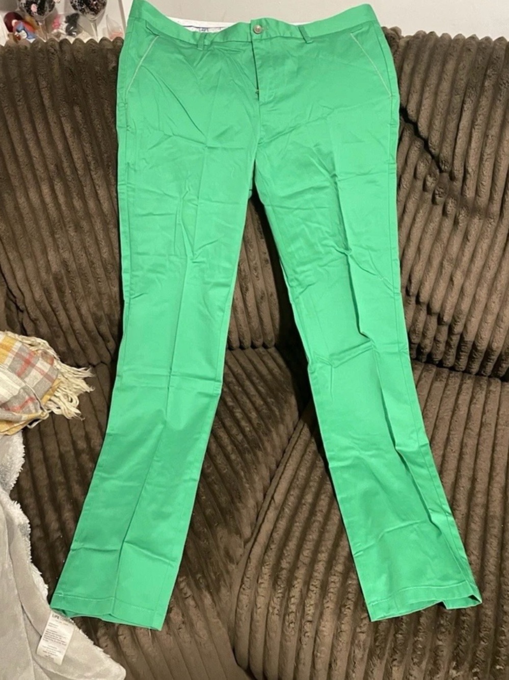TR Premium Men’s Green Stretch Straight-Leg Jeans